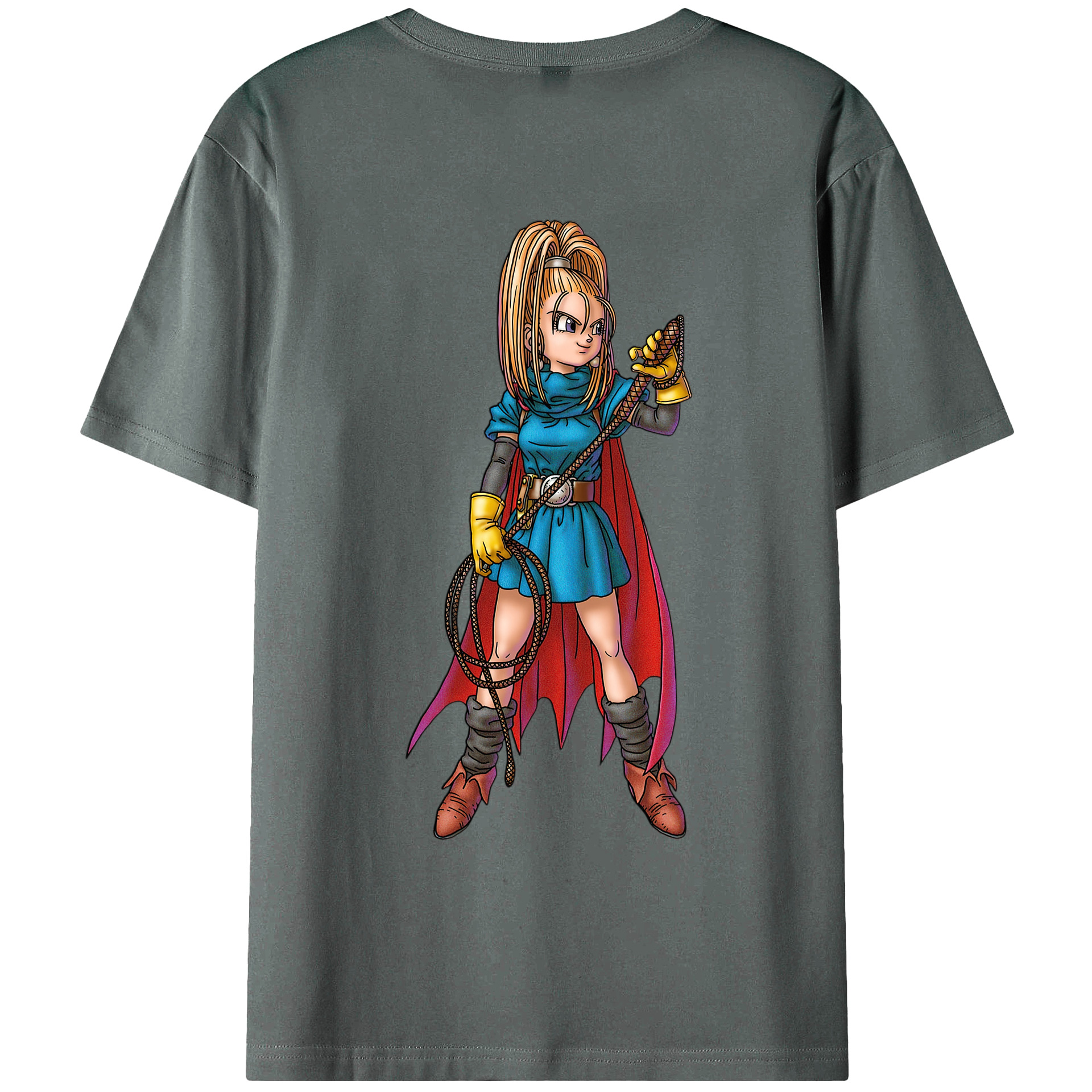 （画像用） ドラゴンクエスト Doragon Kuesuto Dragon Quest 綿100％ メンズ半袖Tシャツ（バックプリント） 通気性